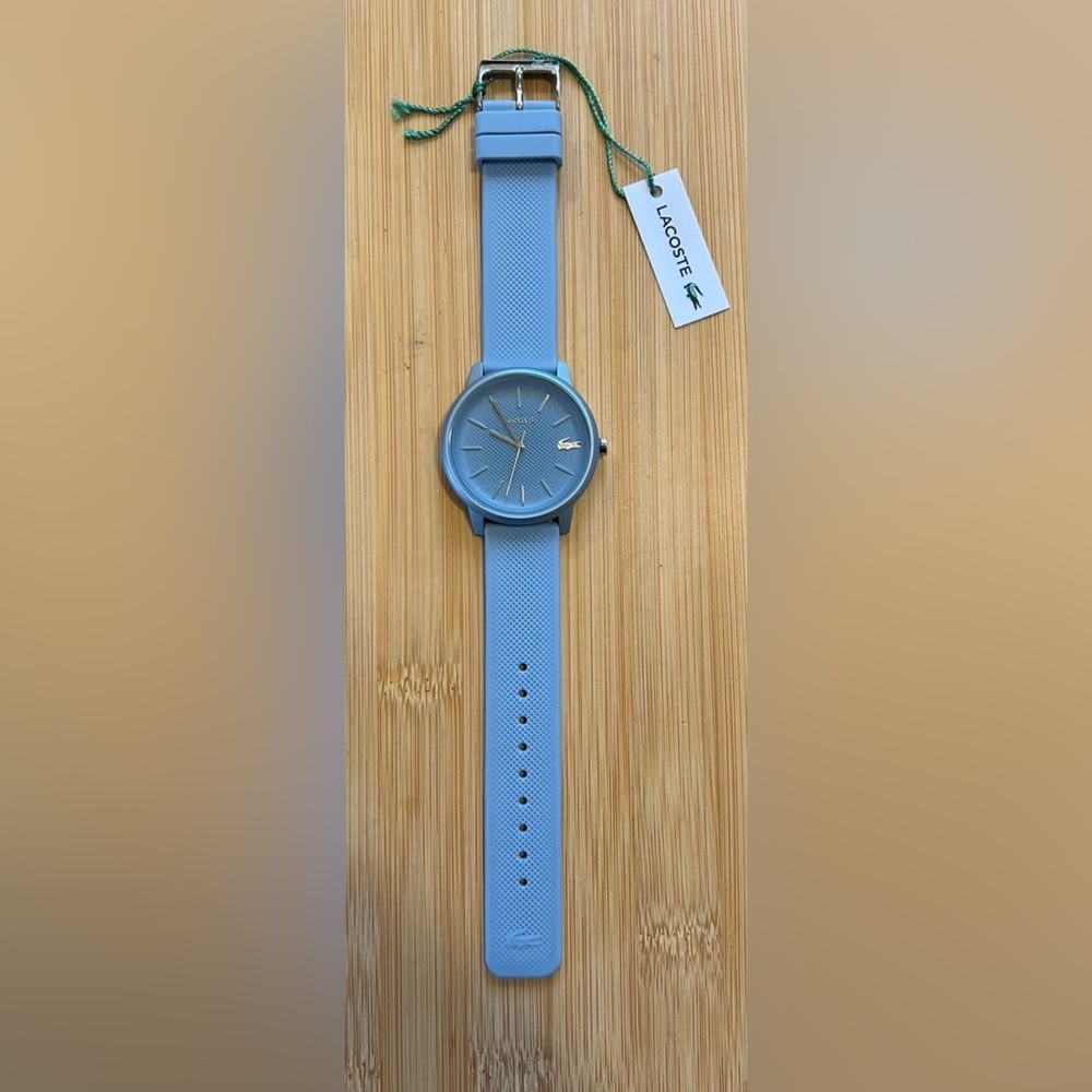 Lacoste Watch 44mm Sky Blue Face & SkyBlue Silicone Band - Picture 5 of 8